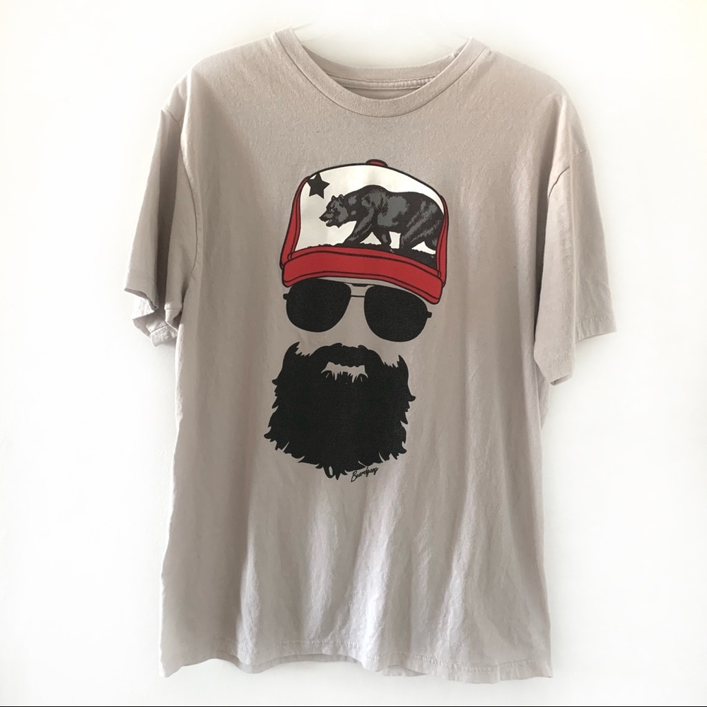 Beard Gang Men Printed Crewneck T-shirt Sz XL
